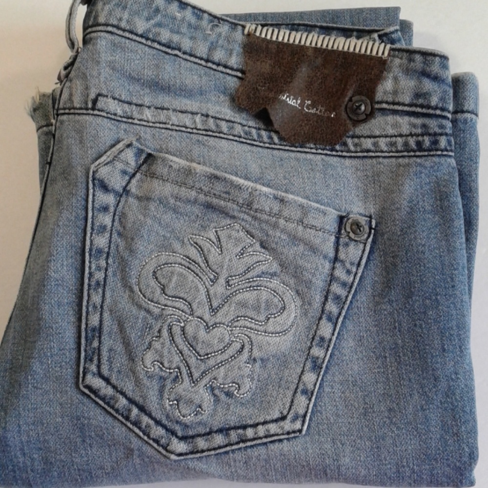 Industrial cotton Jeans  sz 7 flare bottom